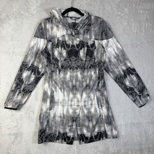 The North Face Flyweight Jacket Women's Small White/Black Tie Dye Hooded Light